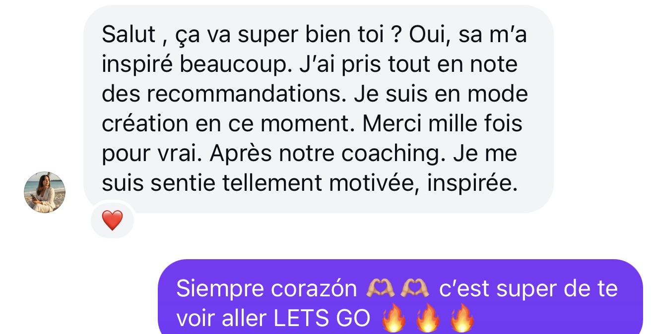 Coaching 1:1 — mode création activé